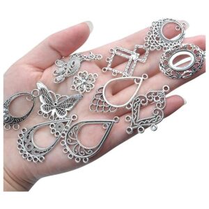 60 piezas 30 pares de pendientes de araña de plata