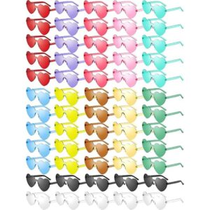 60 pares de lentes de sol en forma de corazón sin montura