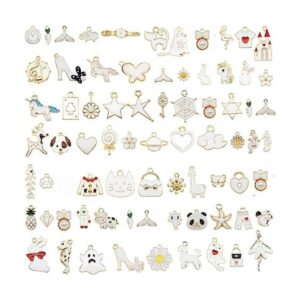 60 piezas de 30 pares de dijes esmaltados para hacer joyas_1