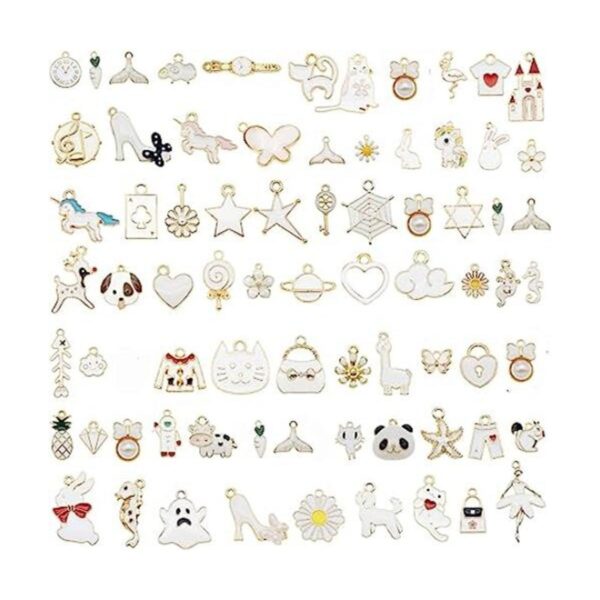 60 piezas de 30 pares de dijes esmaltados para hacer joyas_1