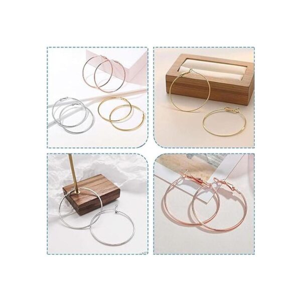 60 piezas de aretes de aro de acero inoxidable aretes_3