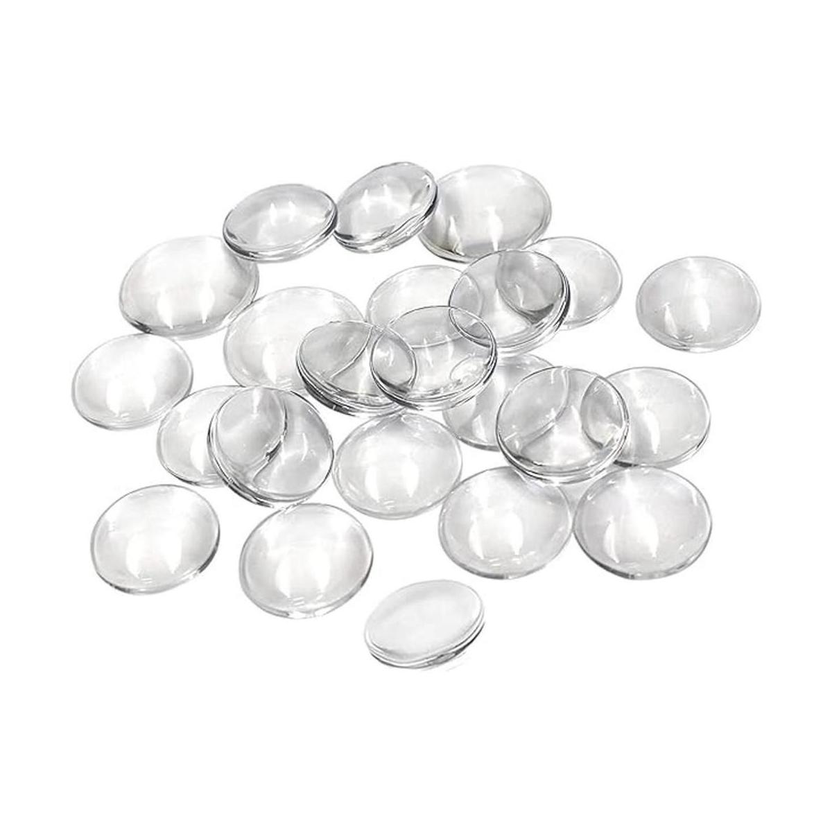 60 piezas de cúpula de cristal transparente de imitación