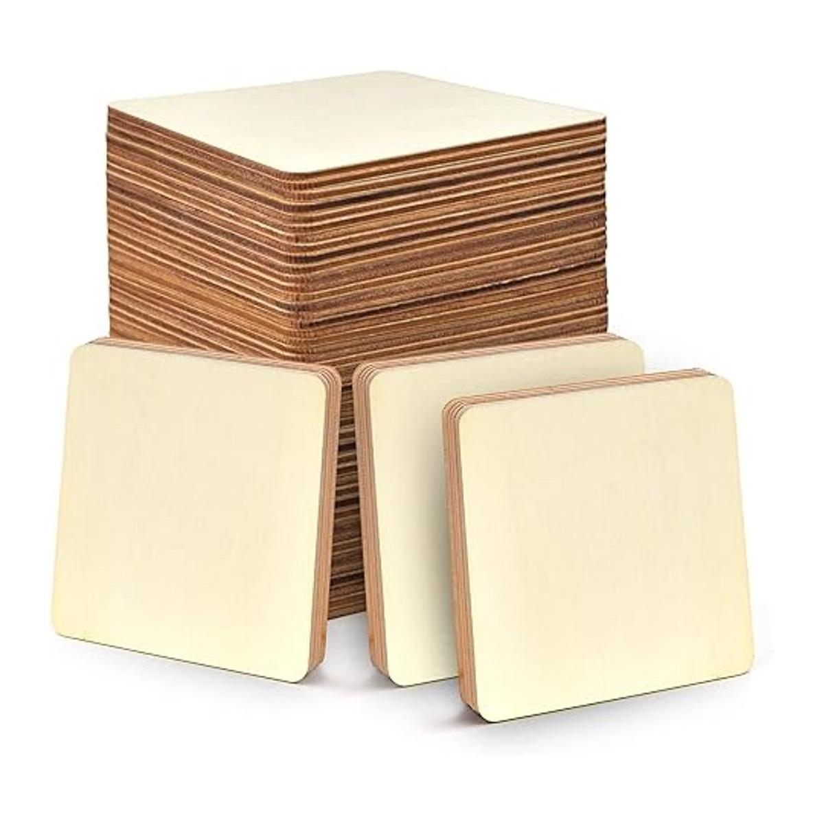 60 piezas de 5 pulgadas cuadradas de madera sin terminar