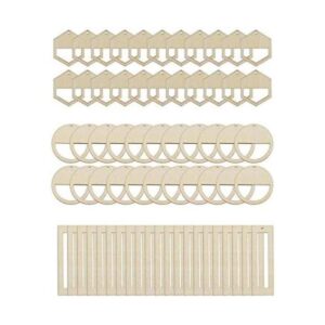 60 piezas DIY pendientes de madera sin terminar en blanco_1