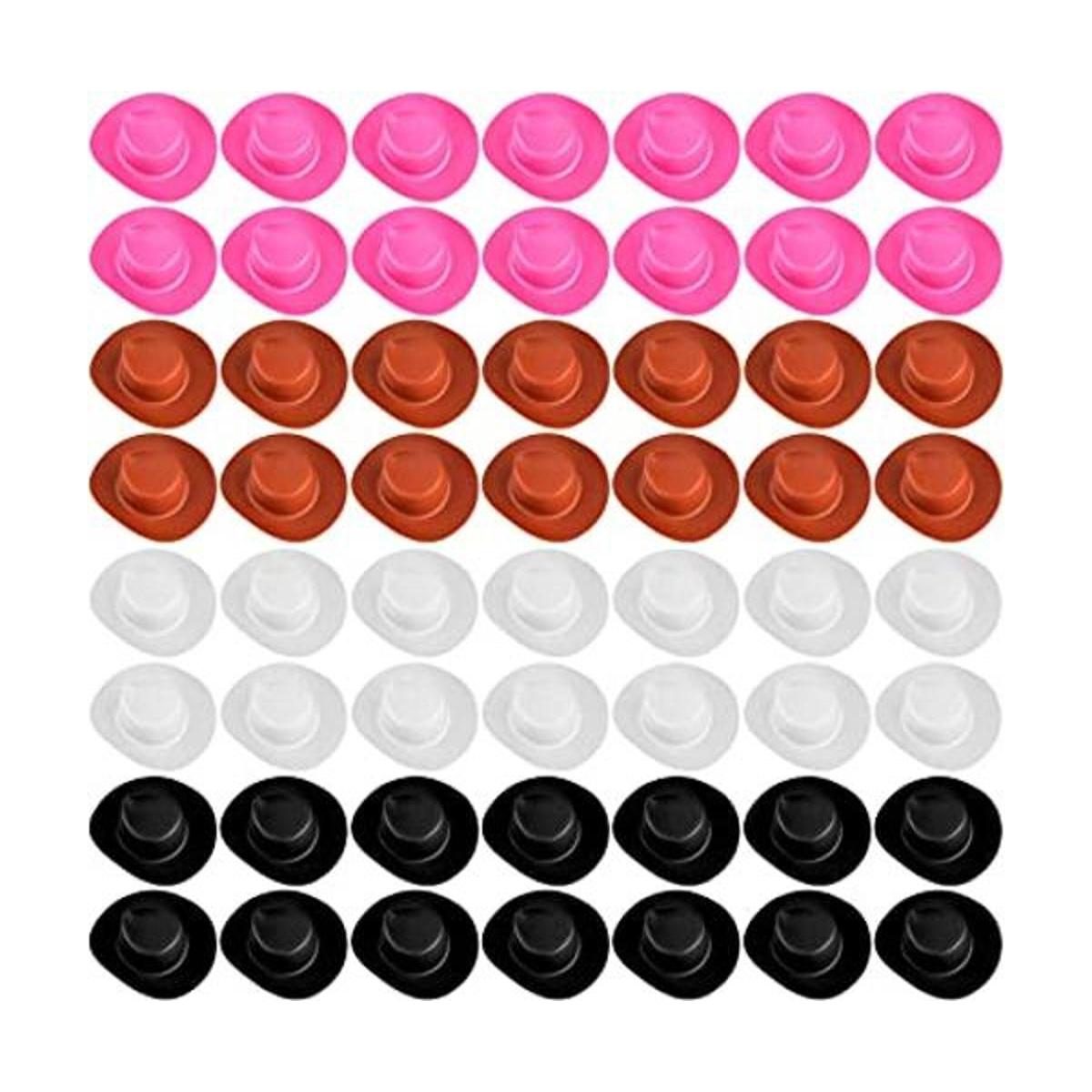 60 piezas de plástico mini sombreros de vaquero