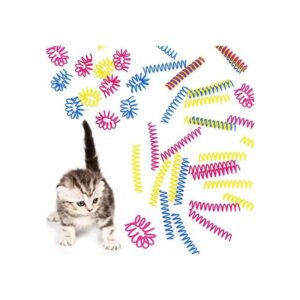 60 resortes finos y coloridos para gatos espirales