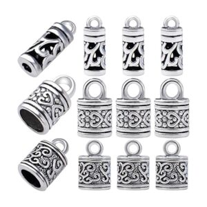 60 tapas de cordón de plata envejecida con diseño de