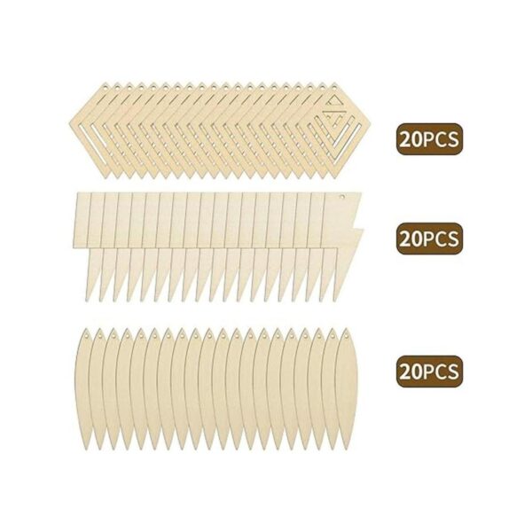 60 piezas pendientes de madera sin terminar en blanco_2
