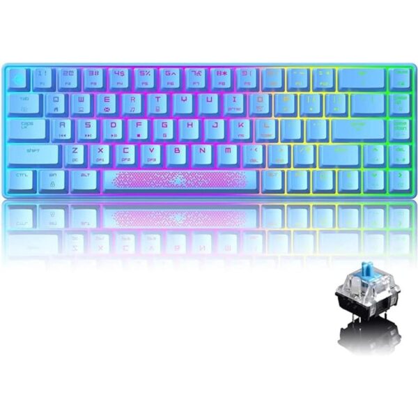 60 RGB Mini teclado mecánico para juegos portátil 68