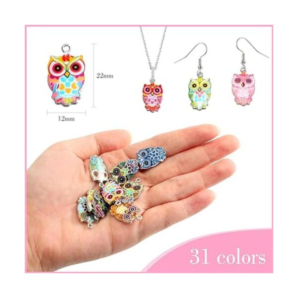 62 dijes de esmalte de búho de Halloween para hacer joyas