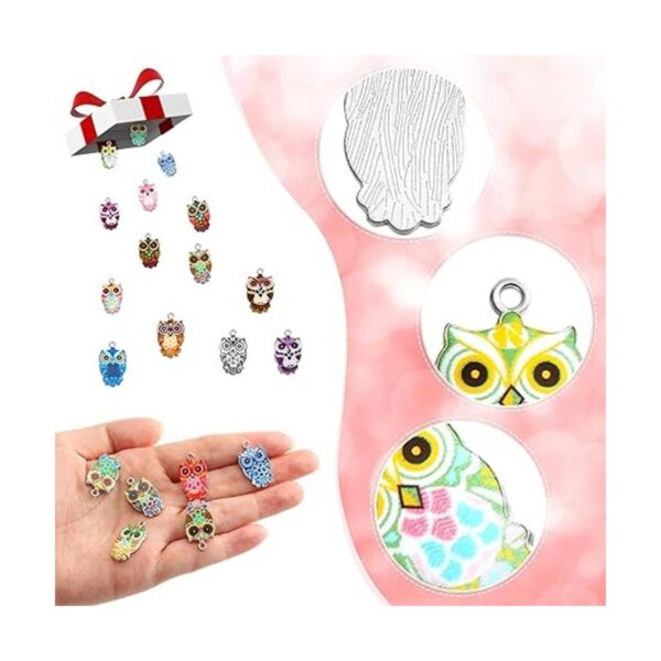 62 dijes de esmalte de búho de Halloween para hacer joyas