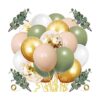 64 globos artificiales de hojas de eucalipto verde salvia