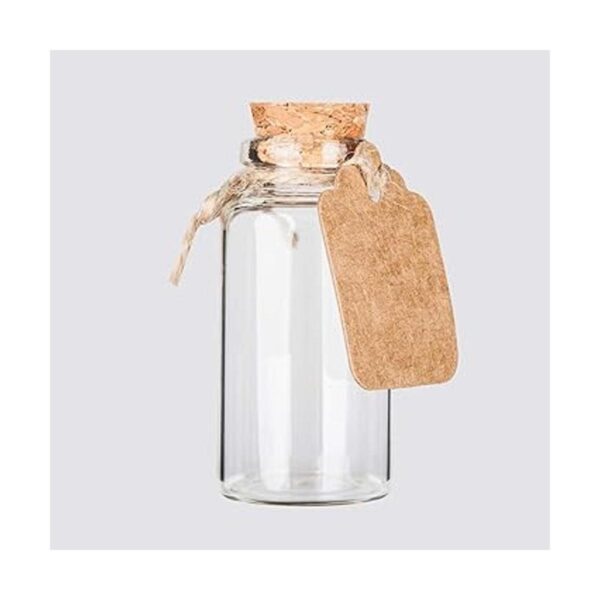 64 botellas de vidrio con tapones de corcho de 1.0 fl oz_4