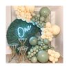 64 globos artificiales de hojas de eucalipto verde salvia
