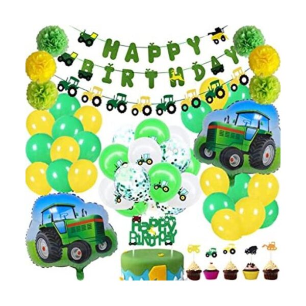 68 piezas de decoraciones temáticas de tractor de granja