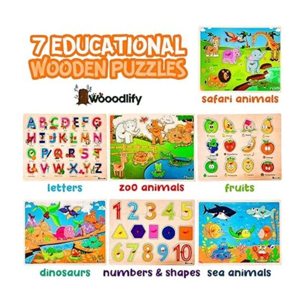7 Pack Wooden Puzzles for Toddlers 2 3 4 5 Years Old 7_3