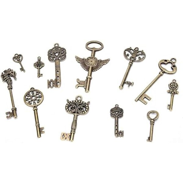 69 llaves de esqueleto de bronce antiguo vintage llaves de_2