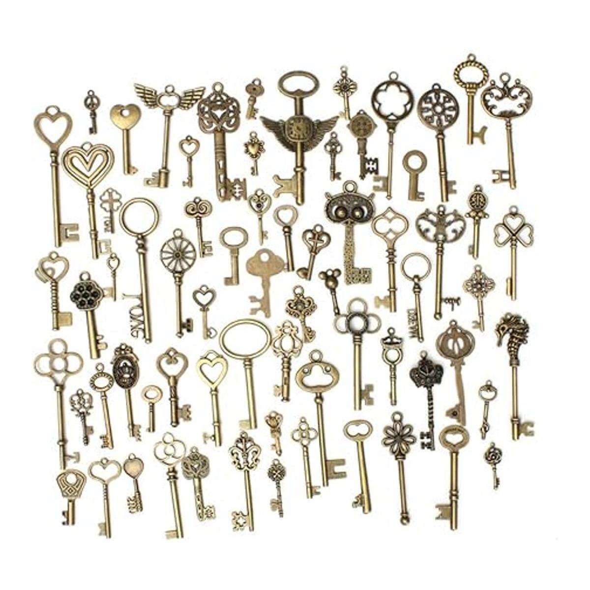 69 llaves de esqueleto de bronce antiguo vintage llaves de