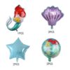 7 globos de aluminio de princesa sirena para niñas y_4