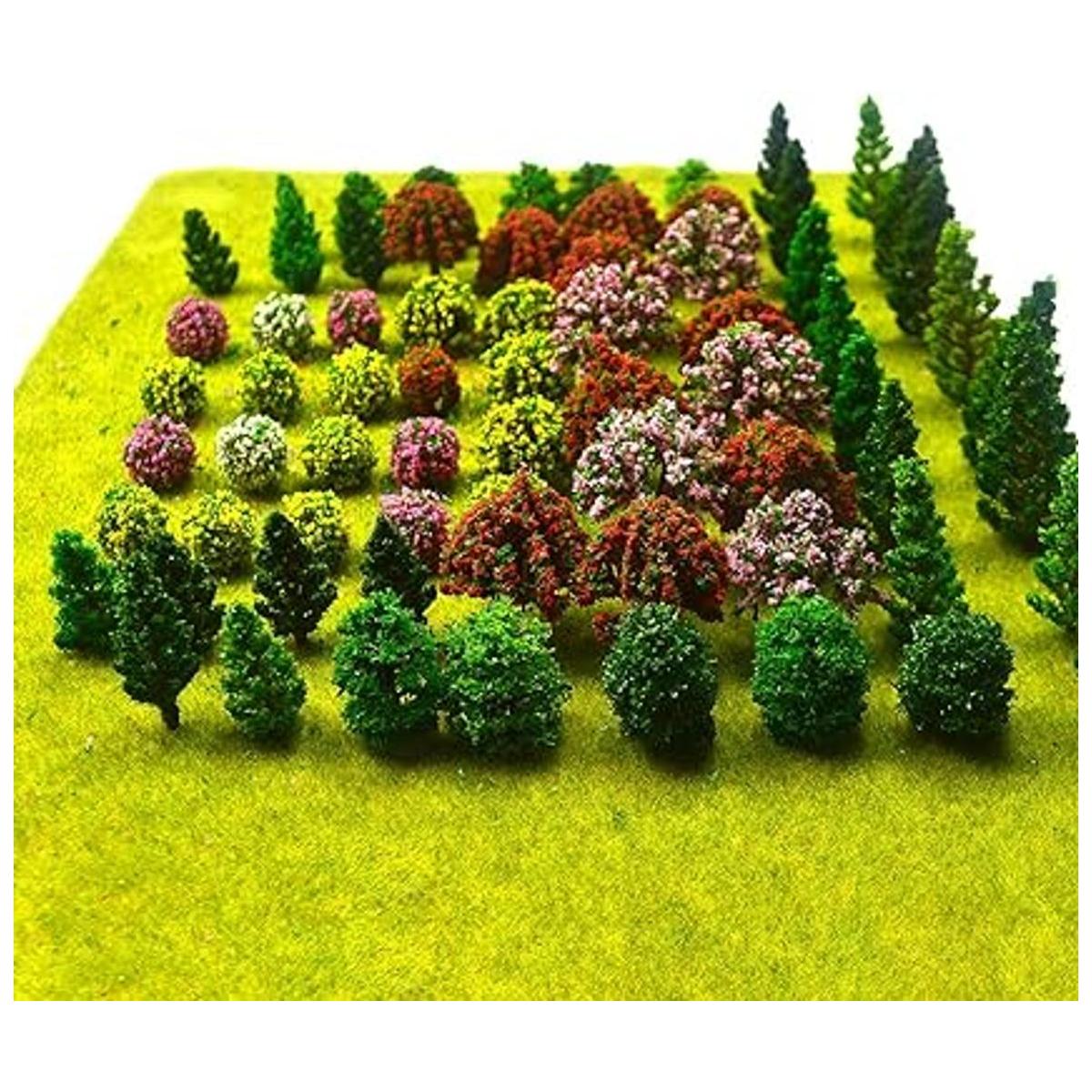 70 piezas de árboles de modelo mini árboles mezclados en