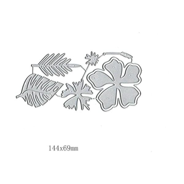 7 troqueles de metal de hoja de flores hawaianas hojas de