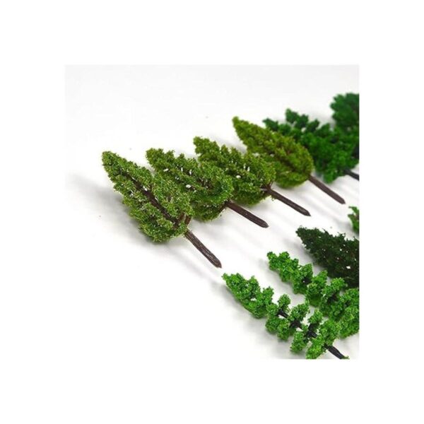 70 piezas de mini modelo árboles modelo tren paisaje_4