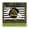 70 y fabuloso telón de fondo de la bandera de la flor de