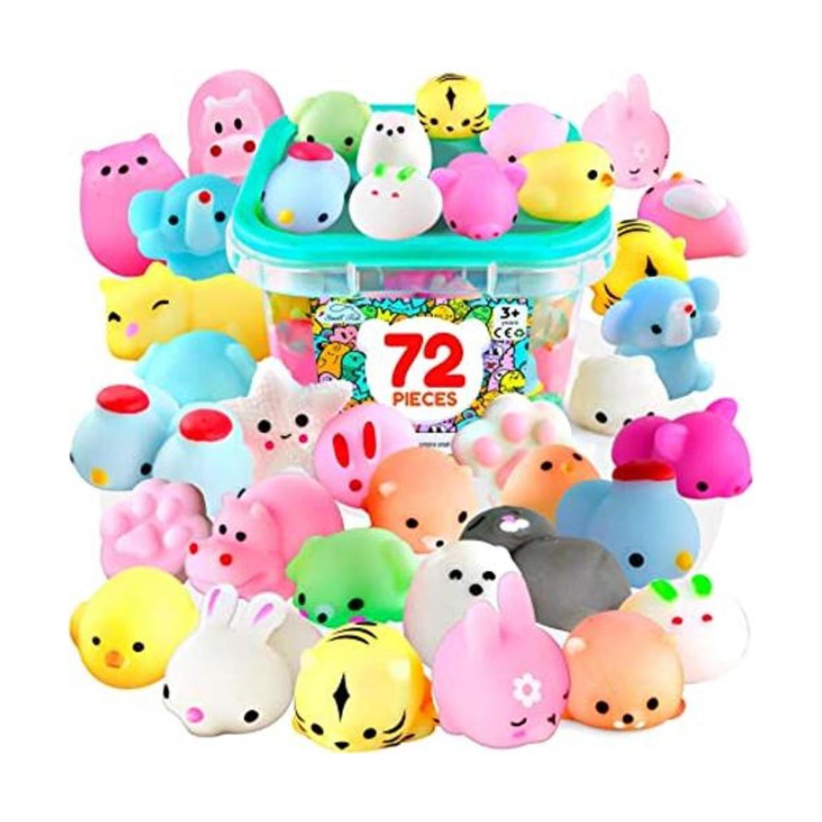 72 juguetes blishies Mochi mini animales blandos juguete