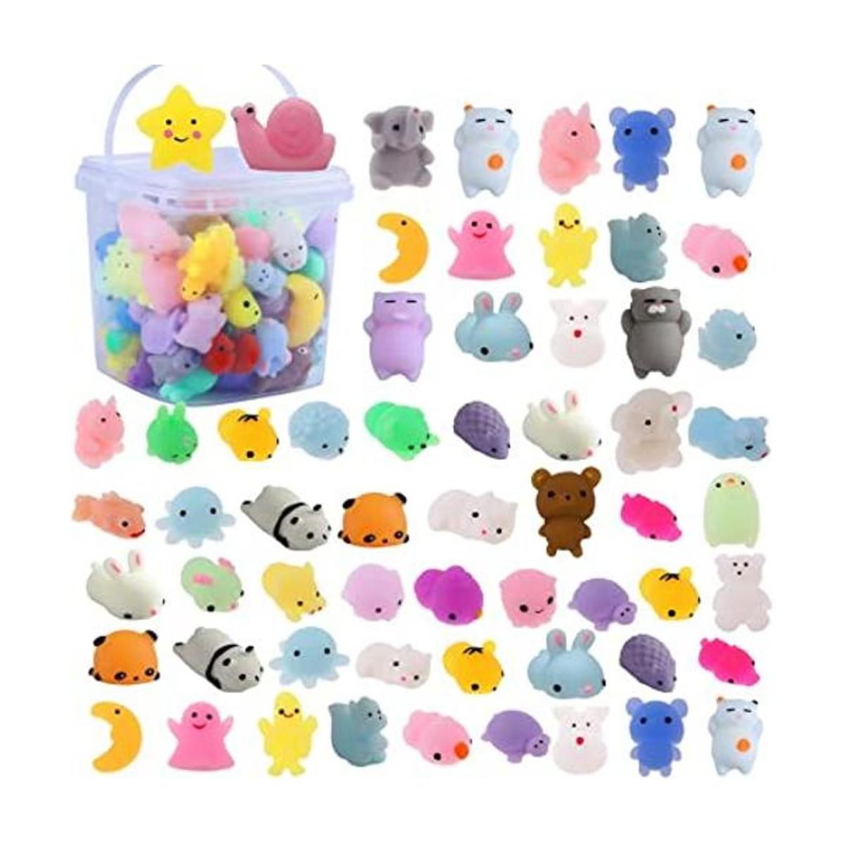 72 juguetes blandos de Mochi animales blandos Kawaii para