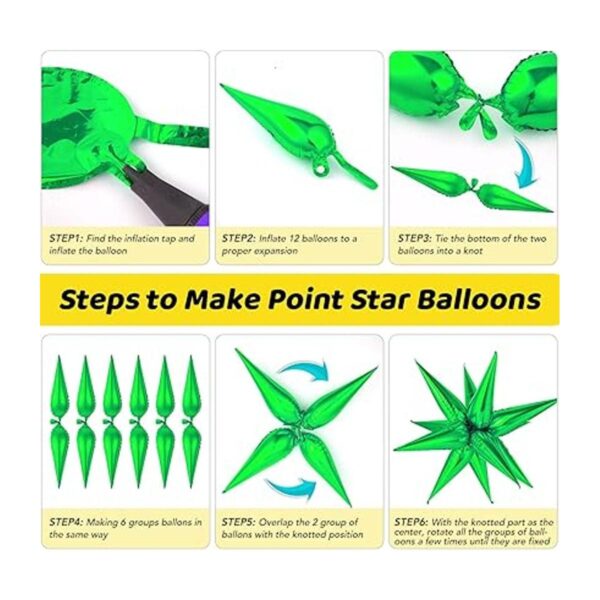 72 globos de estrella globos de polietileno de cono de_6