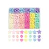 720 cuentas de corazón acrílicas de color caramelo