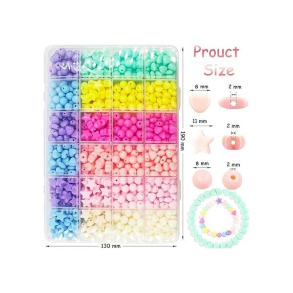 720 cuentas de corazón acrílicas de color caramelo