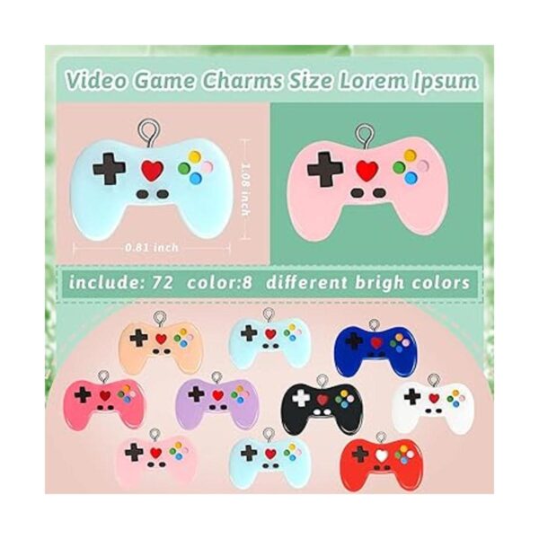 72 piezas de dijes de controlador de videojuegos