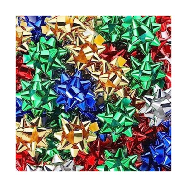 75 lazos de Navidad lazos metálicos para envolver_1