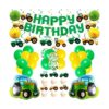 76 suministros de fiesta con temática de tractor verde con_1