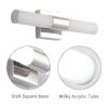7Degobii Lámpara de tocador de baño 16 pulgadas 8 W_4