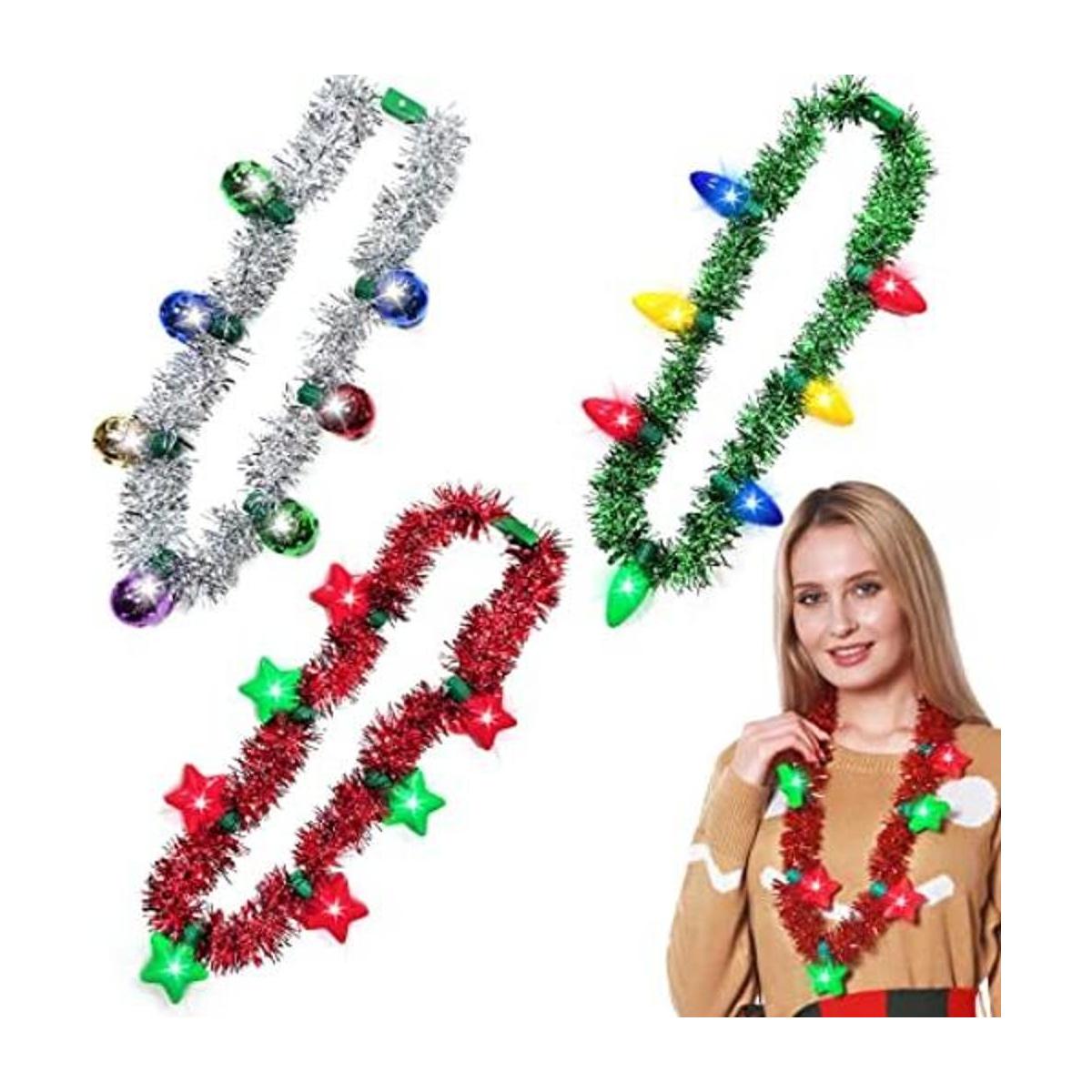 8 Pack de Nochevieja Luz de Guirnalda Collares Coloridos