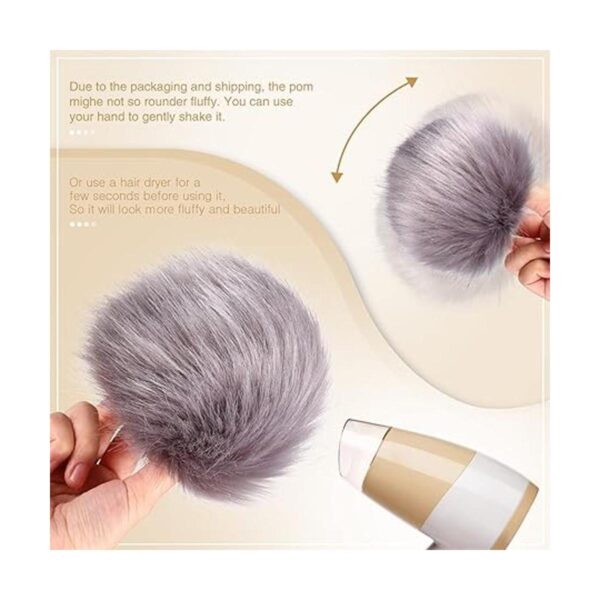 8 bolas grandes de 6 pulgadas de pelo para sombreros bola
