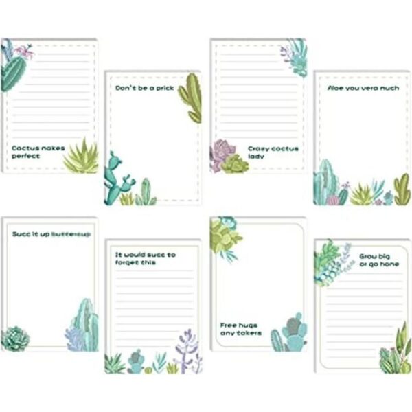 8 blocs de notas divertidos de cactus para plantas_1