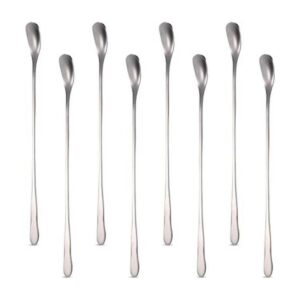 8 agitadores de café de acero inoxidable cucharas de