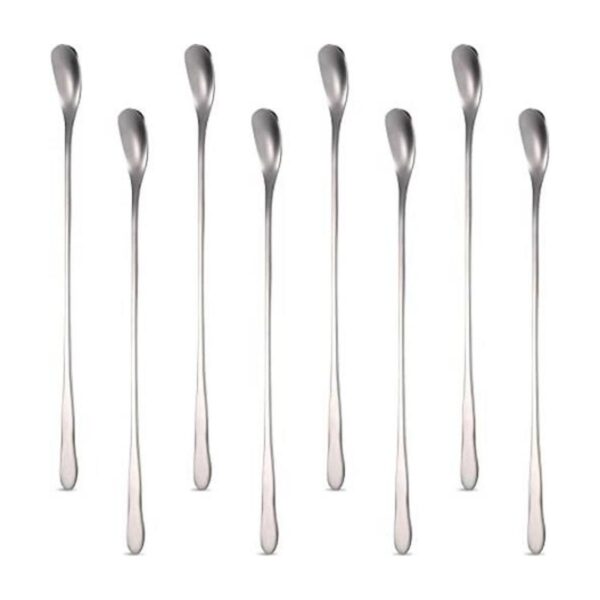 8 agitadores de café de acero inoxidable cucharas de