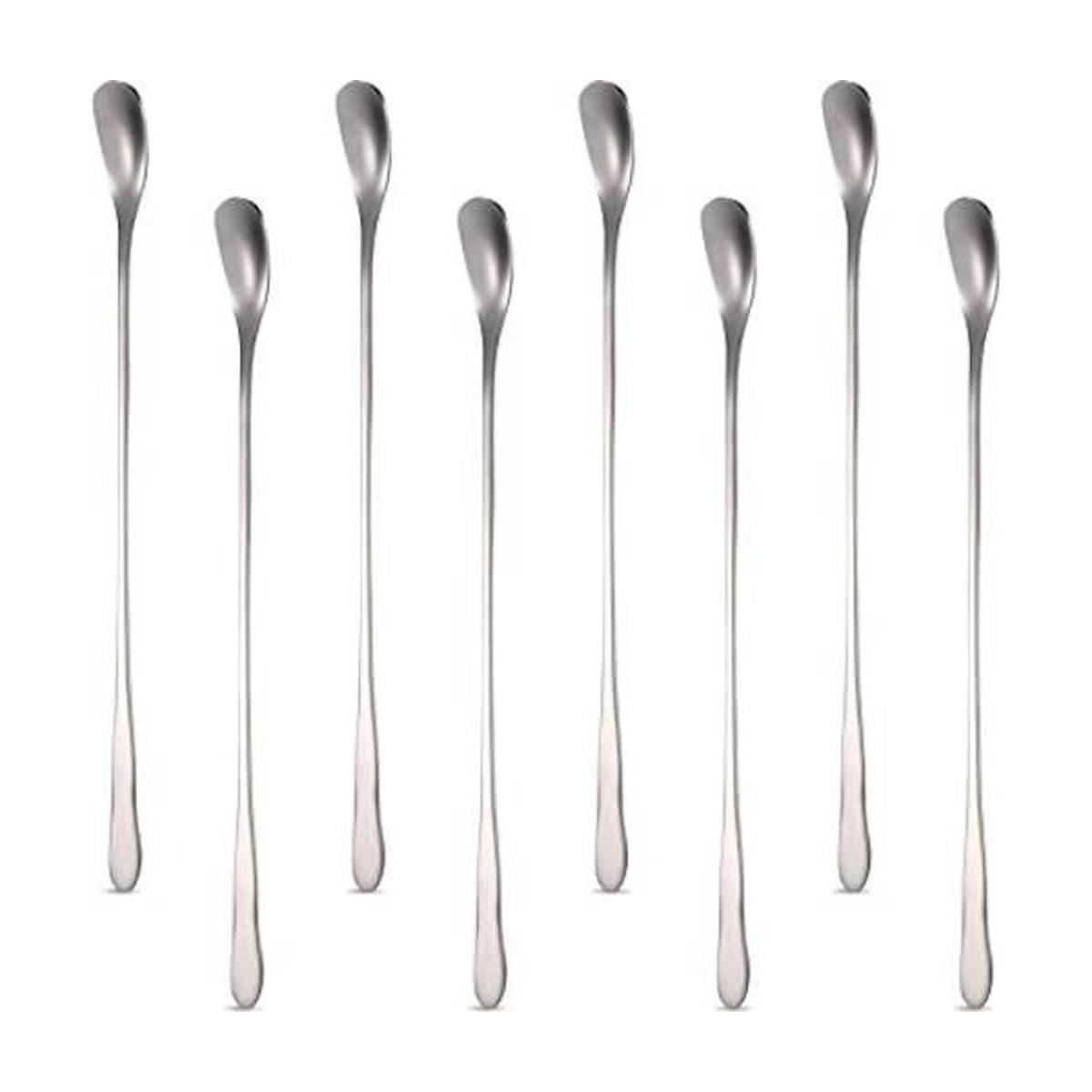 8 agitadores de café de acero inoxidable cucharas de