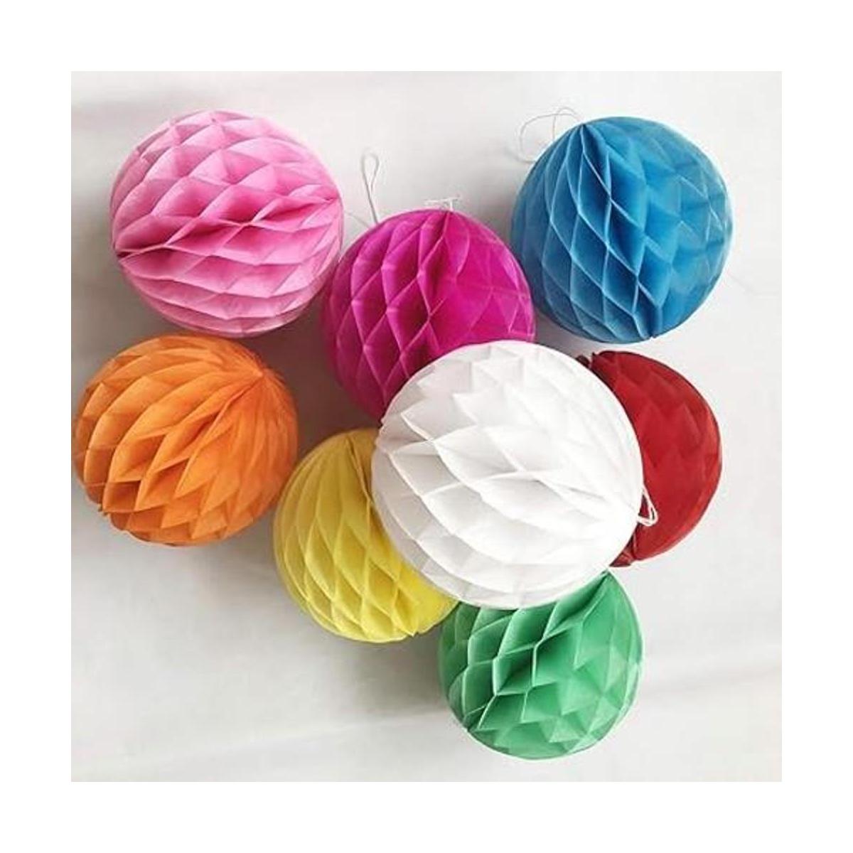 8 bolas de papel de panal de abeja de 10 pulgadas bolas