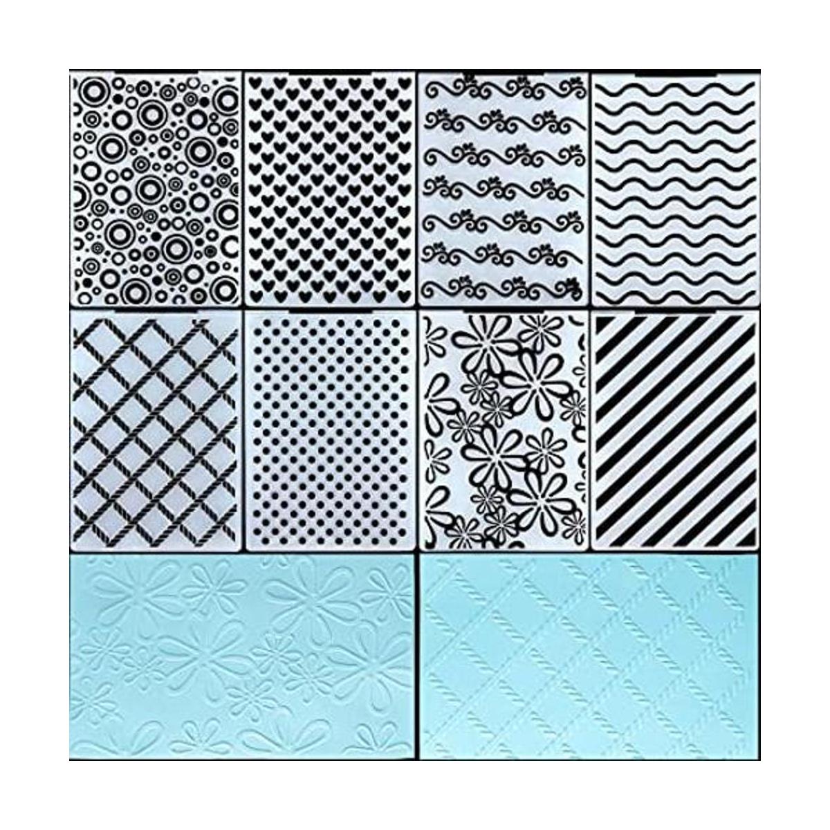 8 carpetas en relieve plantilla de máquina de relieve