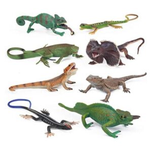 8 figuras de animales de lagarto realistas figuras de_1