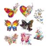 8 hojas grandes coloridas de mariposas para planchar con_1