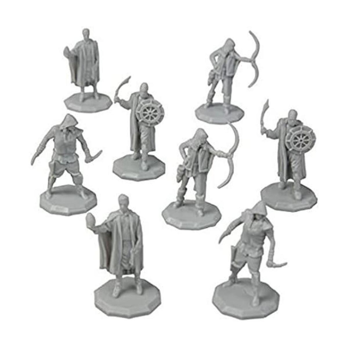 8 mini figuras de bandido de fantasía sin pintar todos