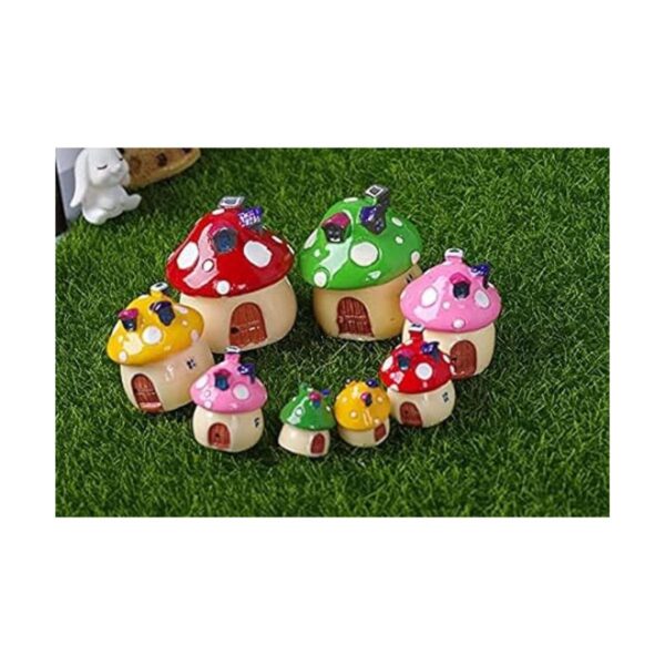 8 mini hongos accesorios de jardín de hadas en miniatura_2