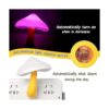 8 piezas LED de luz nocturna de hongos lámpara de noche de_3