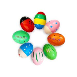 8 piezas de Pascua huevos de madera cocteleros